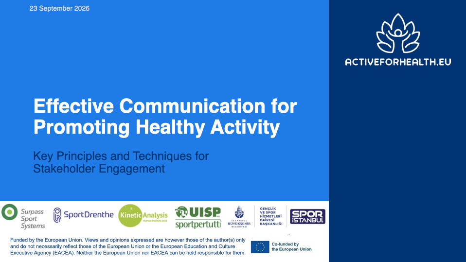 Effective Communication for Promoting Healthy Activity