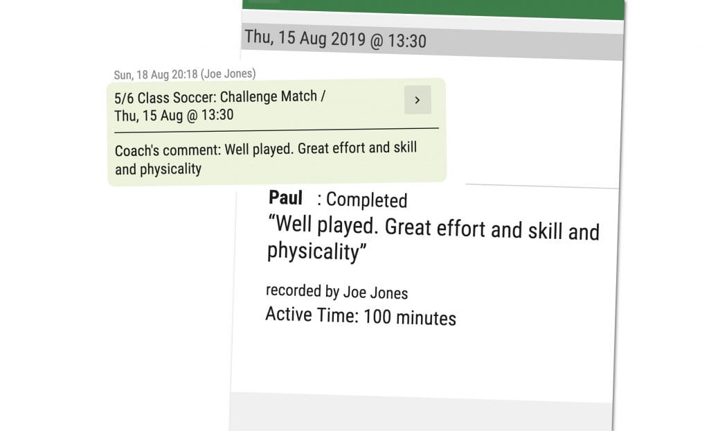 Individual feedback, for Individual Coaching